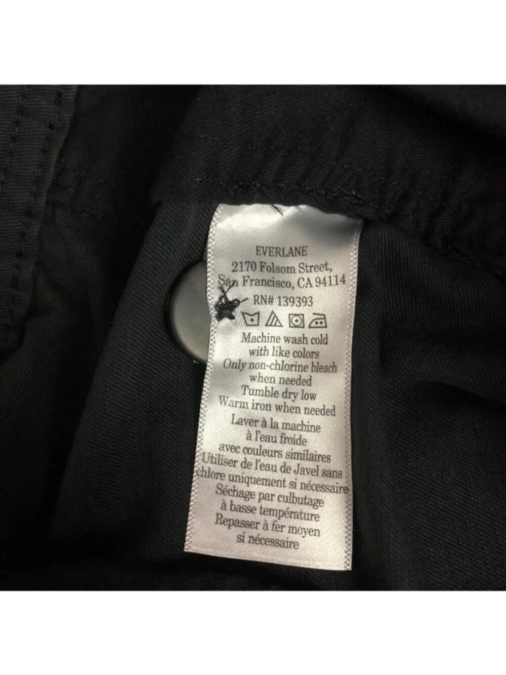 NWT Everlane The Everywhere Pant Size 0 Black Barrel Leg